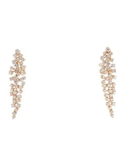 Pre-owned Earrings 14k 1.68ctw Diamond Earclips In Multi