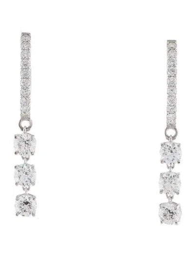 Pre-owned Earrings 14k 1.68ctw Lab-grown Diamond Drop  In Multi
