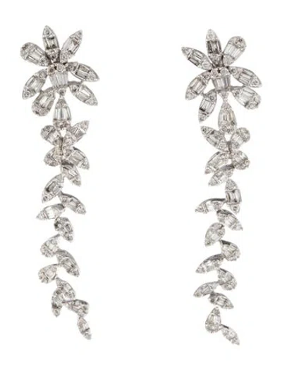 Pre-owned Earrings 14k 1.70ctw Diamond Drop  In Multi