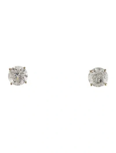 Pre-owned Earrings 14k 1.73ctw Diamond Stud  In Multi