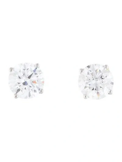 Pre-owned Earrings 14k 1.74ctw Lab-grown Diamond Solaitire Stud  In Multi