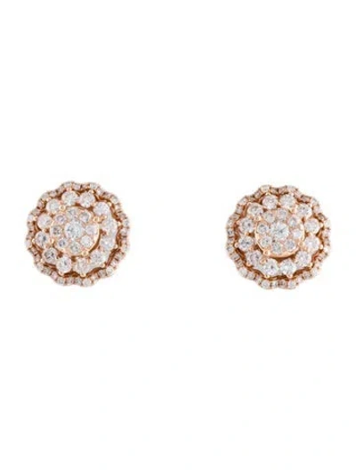 Pre-owned Earrings 14k 1.75ctw Diamond Stud  In Multi