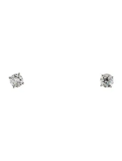 Pre-owned Earrings 14k 1.78ctw Diamond Solitaire Stud  In Multi