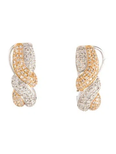 Pre-owned Earrings 14k 1.82ctw Diamond Drop  In Multi