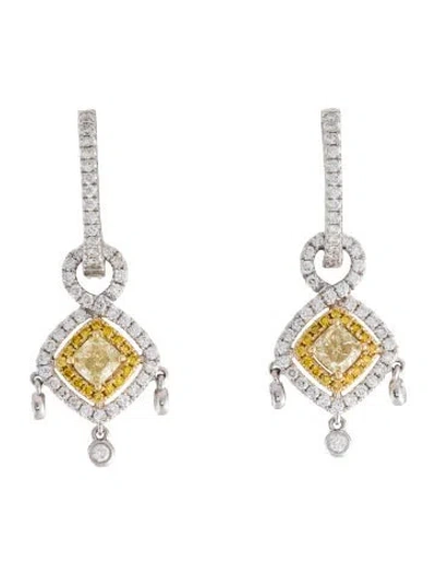 Pre-owned Earrings 14k 1.83ctw Diamond Drop  In Multi