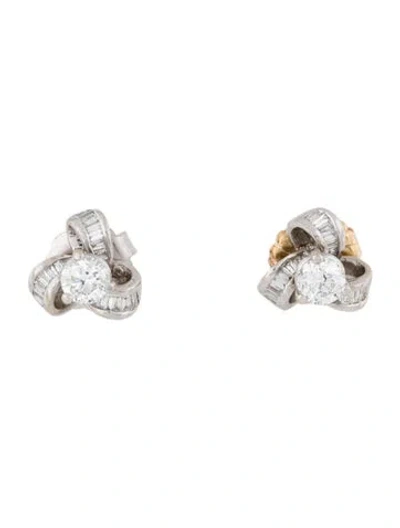 Pre-owned Earrings 14k 1.83ctw Diamond Stud  In Multi