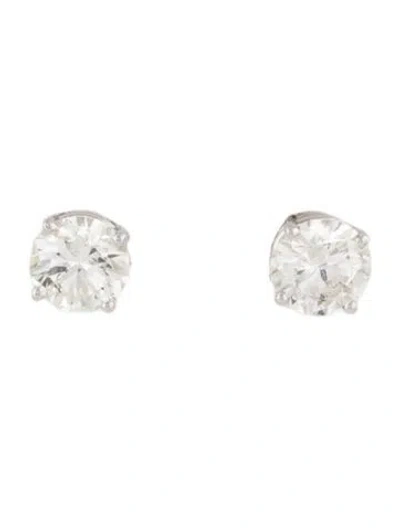 Pre-owned Earrings 14k 1.85ctw Diamond Stud  In Multi