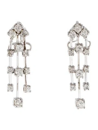 Pre-owned Earrings 14k 1.86ctw Diamond Drop  In Multi