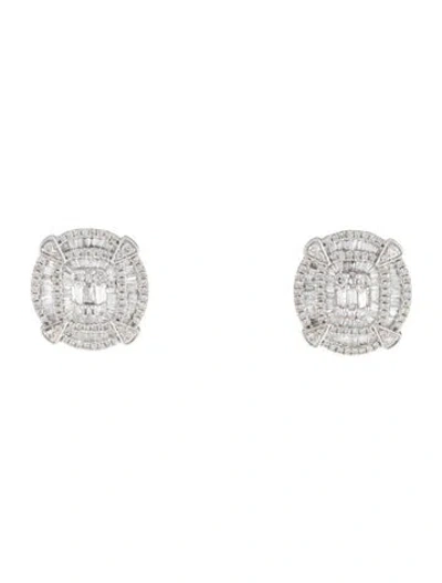 Pre-owned Earrings 14k 1.86ctw Diamond Earclip  In Multi