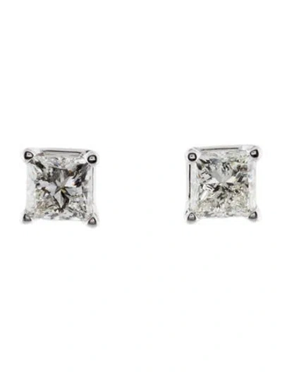 Pre-owned Earrings 14k 1.88ctw Lab-grown Diamond Solitaire Stud  In Multi