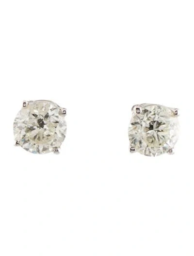 Pre-owned Earrings 14k 1.90ctw Diamond Studs In Multi