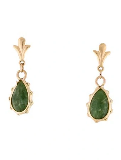Pre-owned Earrings 14k .1.90ctw Serpentine Drop  In Multi