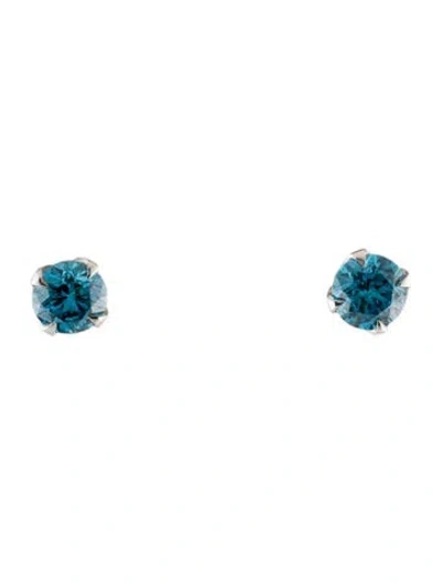 Pre-owned Earrings 14k 1.91ctw Lab-grown Diamond Solitaire Stud  In Multi