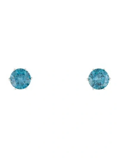 Pre-owned Earrings 14k 1.92ctw Lab-grown Diamond Solitaire Stud  In Multi