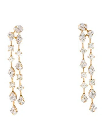 Pre-owned Earrings 14k 1.93ctw Diamond Drop  In Multi