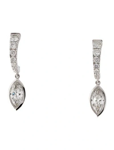 Pre-owned Earrings 14k 1.96ctw Lab-grown Diamond Drop  In Multi