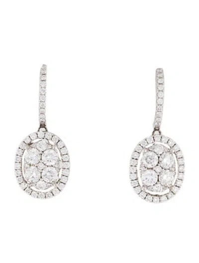 Pre-owned Earrings 14k 1.97ctw Diamond Drop  In Multi