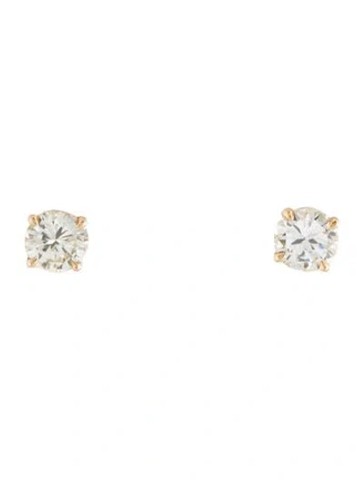 Pre-owned Earrings 14k 1.97ctw Diamond Stud  In Multi