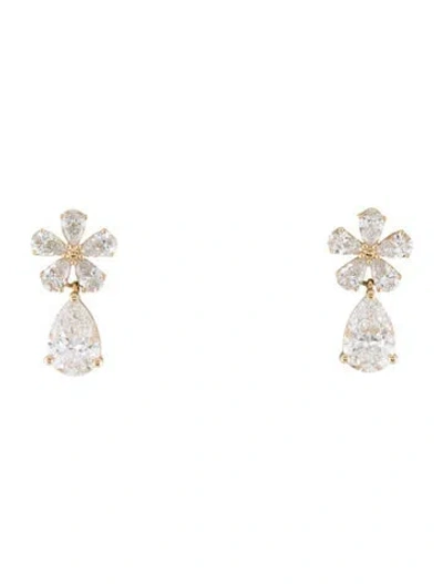 Pre-owned Earrings 14k 1.98ctw Lab-grown Diamond Drop  In Multi