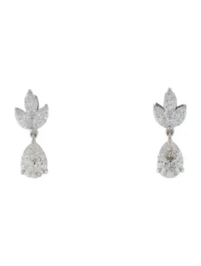 Pre-owned Earrings 14k 1.99ctw Lab-grown Diamond Drop  In Multi