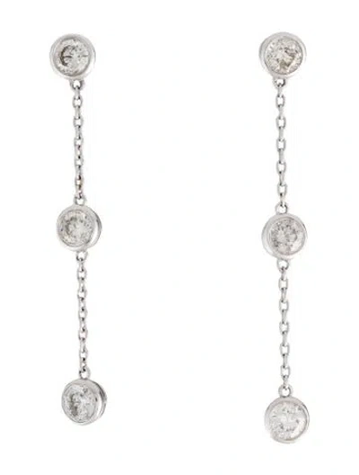 Pre-owned Earrings 14k 2.00ctw Diamond Drop  In Multi
