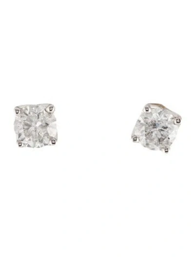 Pre-owned Earrings 14k 2.00ctw Diamond Stud  In Multi