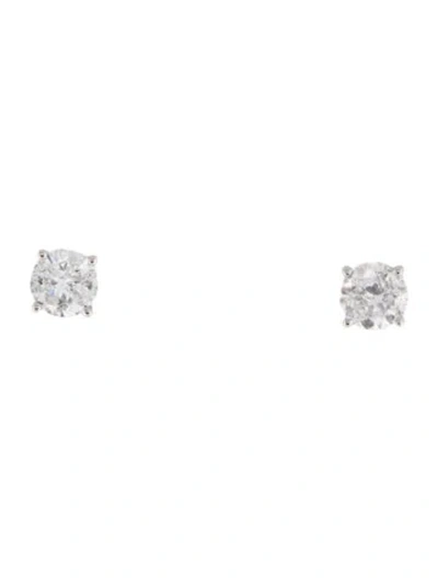 Pre-owned Earrings 14k 2.00ctw Diamond Stud  In Multi