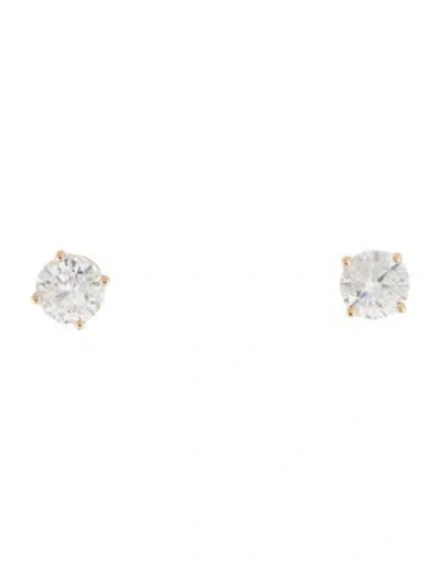 Pre-owned Earrings 14k 2.00ctw Diamond Stud  In Multi