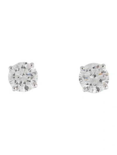 Pre-owned Earrings 14k 2.00ctw Diamond Stud  In Multi