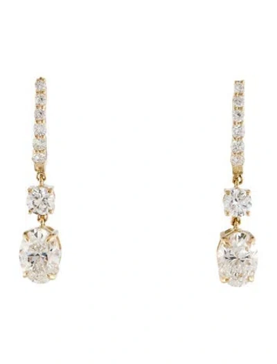 Pre-owned Earrings 14k 2.00ctw Lab-grown Diamond Drop  In Multi