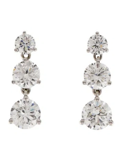 Pre-owned Earrings 14k 2.00ctw Lab-grown Diamond Drop  In Multi