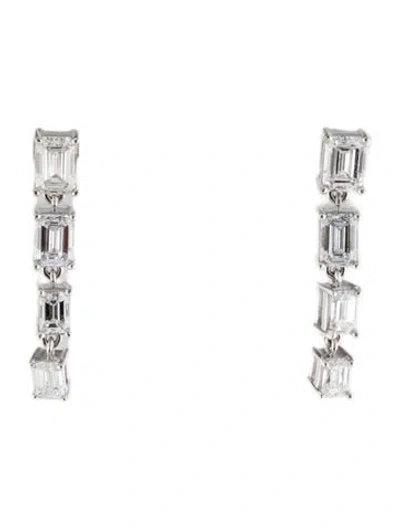 Pre-owned Earrings 14k 2.00ctw Lab-grown Diamond Graduated Drop  In Multi
