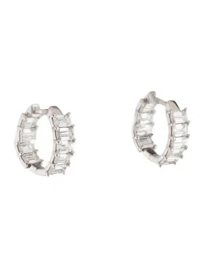 Pre-owned Earrings 14k 2.00ctw Lab-grown Diamond Huggie  In Multi