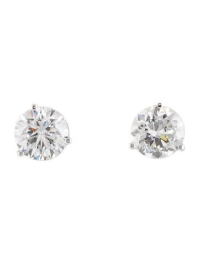 Pre-owned Earrings 14k 2.00ctw Lab-grown Diamond Solitaire Stud  In Multi