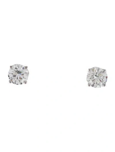 Pre-owned Earrings 14k 2.00ctw Lab-grown Diamond Solitaire Stud  In Multi