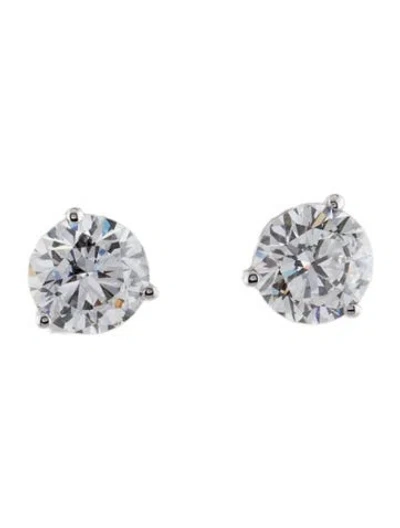 Pre-owned Earrings 14k 2.00ctw Lab-grown Diamond Solitaire Stud  In Multi
