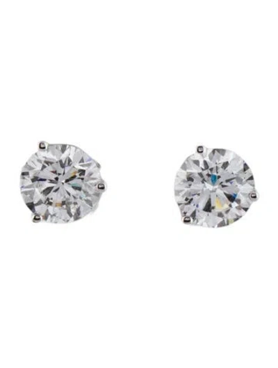 Pre-owned Earrings 14k 2.00ctw Lab-grown Diamond Solitaire Stud  In Multi