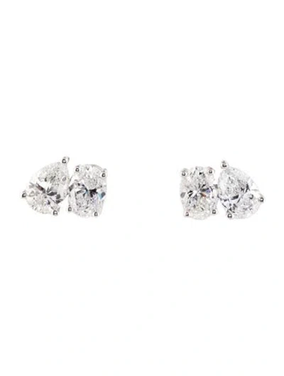 Pre-owned Earrings 14k 2.00ctw Lab-grown Diamond Stud  In Multi
