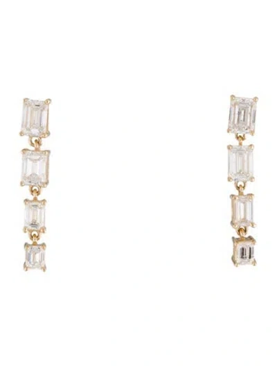 Pre-owned Earrings 14k 2.00ctw Lab-grown Diamond Drop  In Multi