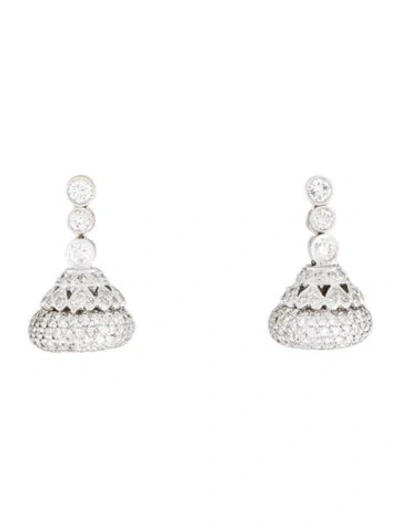 Pre-owned Earrings 14k 2.02ctw Diamond Drop  In Multi