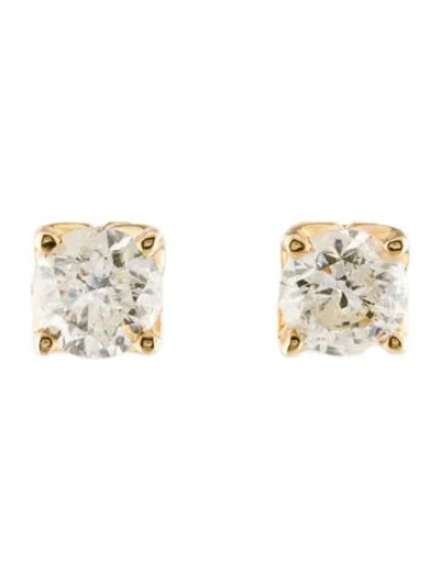 Pre-owned Earrings 14k 2.02ctw Diamond Stud  In Multi