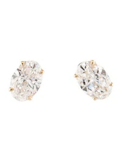 Pre-owned Earrings 14k 2.02ctw Lab-grown Diamond Solitaire Stud  In Multi
