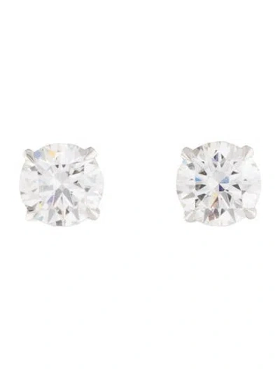 Pre-owned Earrings 14k 2.02ctw Lab-grown Diamond Solitaire Stud  In Multi