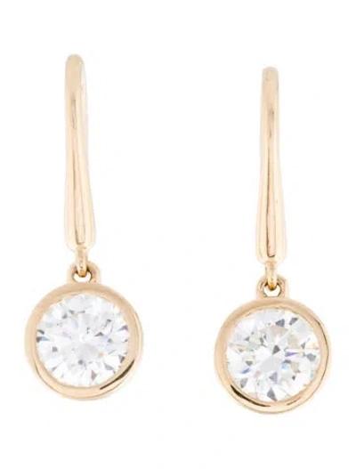 Pre-owned Earrings 14k 2.03ctw Lab-grown Diamond Drop  In Multi