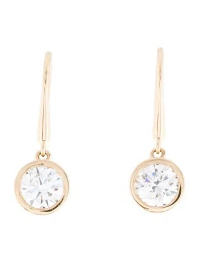 Pre-owned Earrings 14k 2.03ctw Lab-grown Diamond Drop  In Multi