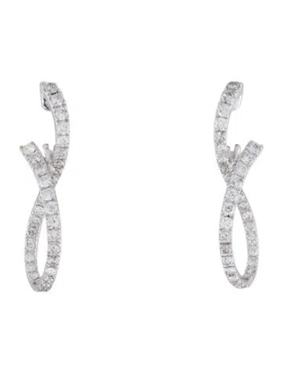 Pre-owned Earrings 14k 2.04ctw Diamond Drop  In Multi