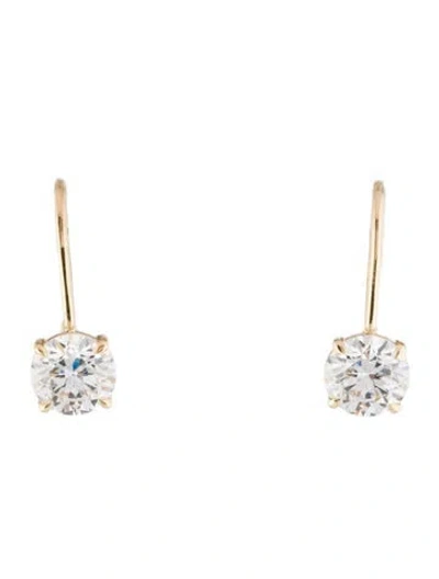 Pre-owned Earrings 14k 2.04ctw Lab-grown Diamond Drop  In Multi