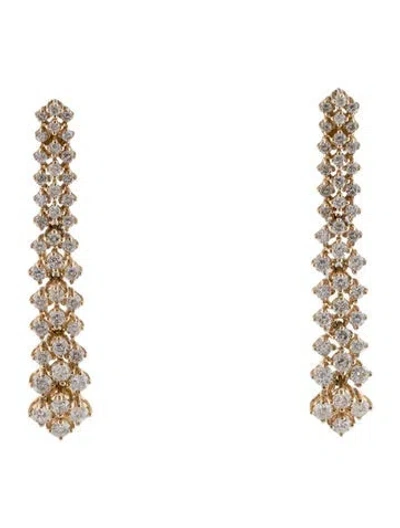 Pre-owned Earrings 14k 2.06ctw Diamond Drop  In Multi