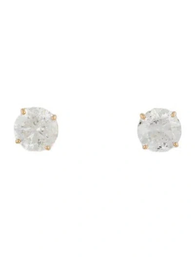Pre-owned Earrings 14k 2.06ctw Diamond Stud  In Multi