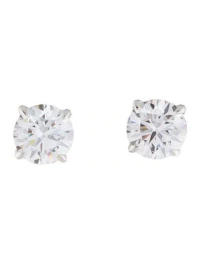 Pre-owned Earrings 14k 2.07ctw Lab-grown Diamond Solitaire Stud  In Multi